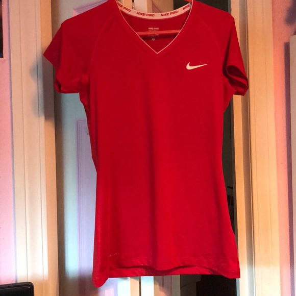 Nike Tops - Nike Pro red dri fit shirt